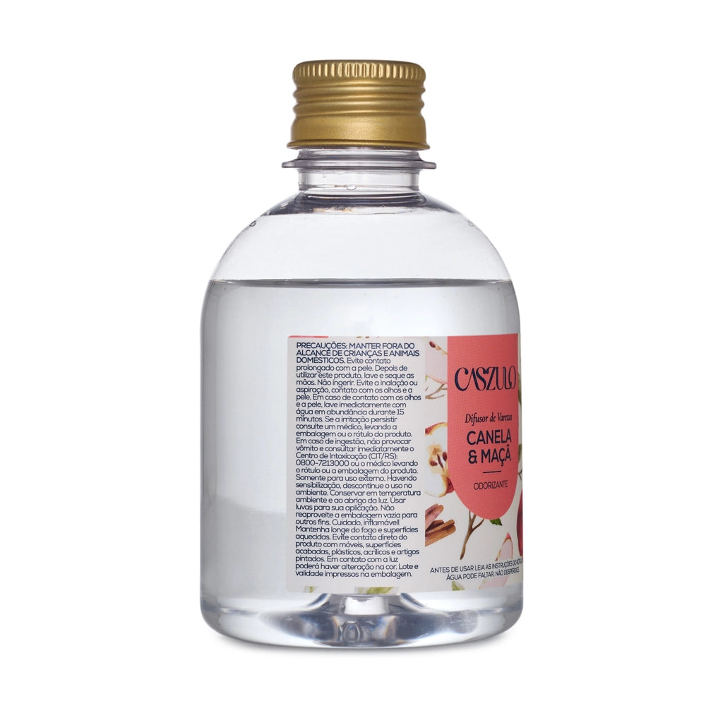 Difusor de Varetas Canela e Maçã Caszulo 250ml – Via Aroma
