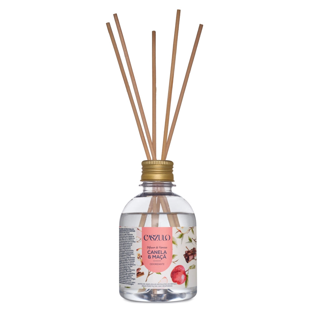 Difusor de Varetas Canela e Maçã Caszulo 250ml – Via Aroma