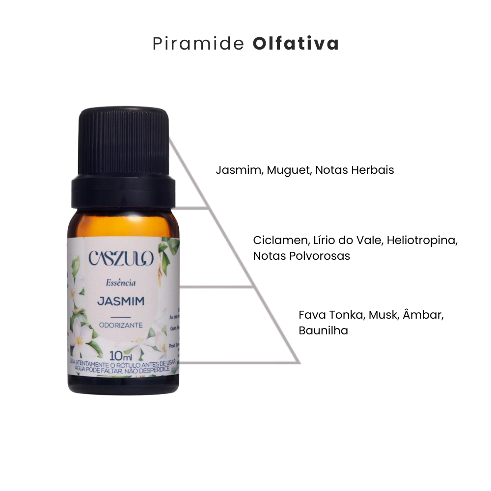 Essência Via Aroma jasmim Caszulo 10ml aromatizador de ambiente